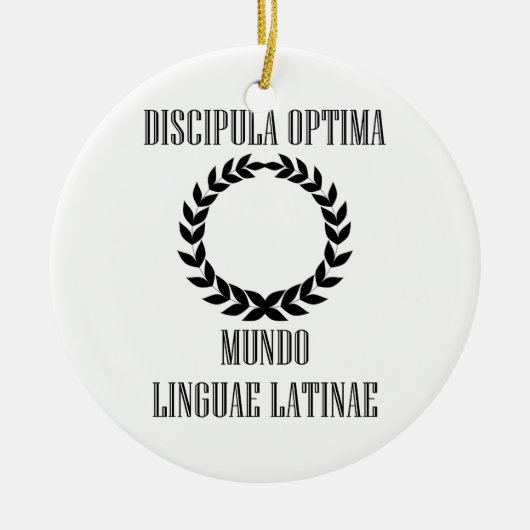 世界ですばらしいラテン系の学生(メス) セラミックオーナメント (正面)