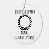 世界ですばらしいラテン系の学生(メス) セラミックオーナメント (左)