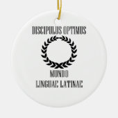 世界ですばらしいラテン系の学生(男性) セラミックオーナメント (正面)