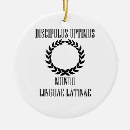 世界ですばらしいラテン系の学生(男性) セラミックオーナメント (正面)