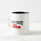 世界ですばらしいロック・クライマー ツートーンマグカップ (正面左)