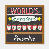 世界ですばらしい先生は|個人化なります マグネット (正面)