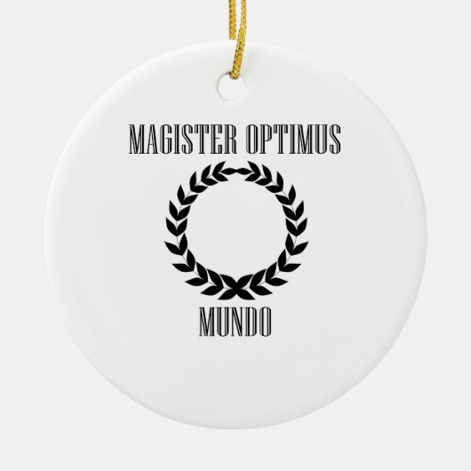 世界ですばらしい先生(男性) セラミックオーナメント (正面)