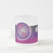 世界ですばらしい叔母さんMauve Gift Mug フロストグラスマグカップ (正面左)