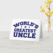 世界ですばらしい叔父さん カード (黄色い花)