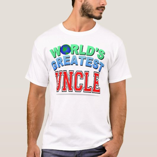 世界ですばらしい叔父さん Tシャツ (正面)