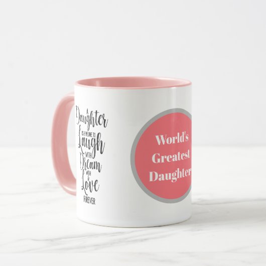 世界ですばらしい娘はマグを言い表わします マグカップ (正面左)