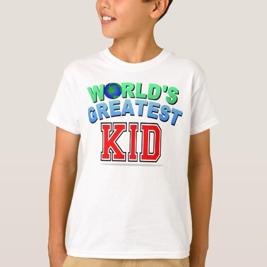 世界ですばらしい子供 Tシャツ (正面)