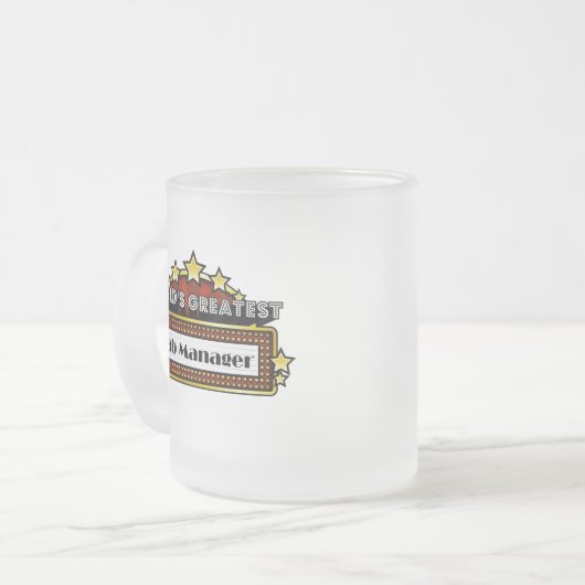 世界ですばらしい実験室のマネージャー フロストグラスマグカップ (正面左)