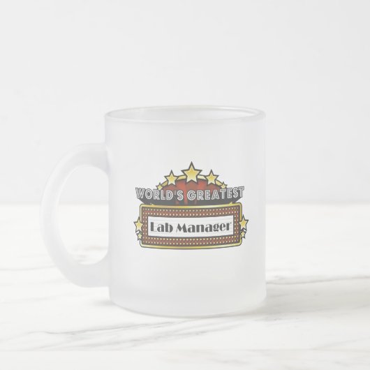 世界ですばらしい実験室のマネージャー フロストグラスマグカップ (左)