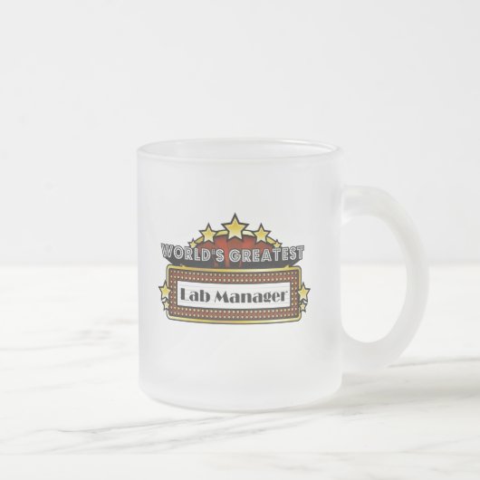 世界ですばらしい実験室のマネージャー フロストグラスマグカップ (右)