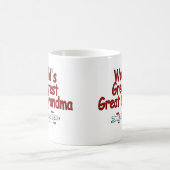 世界ですばらしい曾祖母 コーヒーマグカップ (中央)