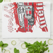 世界ですばらしい消防士 キッチンタオル (折り畳み)