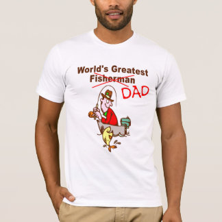 世界ですばらしい漁師のパパ Tシャツ