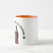 世界ですばらしい猫の祖母 マグカップ (中央)