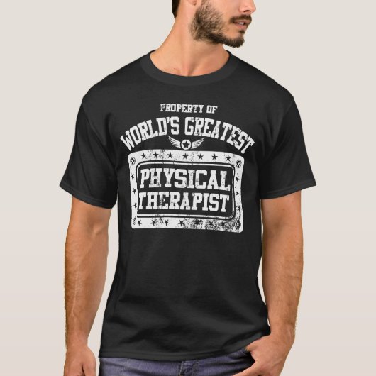 世界ですばらしい理学療法士 Tシャツ (正面)