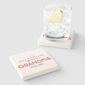 世界ですばらしい祖母 ストーンコースター (横)