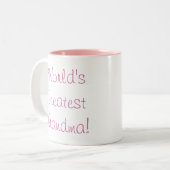 世界ですばらしい祖母! ツートーンマグカップ (正面左)