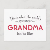 世界ですばらしい祖母 ポストカード (正面)