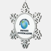 世界ですばらしい私立探偵 スノーフレークピューターオーナメント (右)