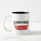 世界ですばらしい経済学の先生 ツートーンマグカップ (左)