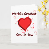 世界ですばらしい義理の息子 カード (黄色い花)