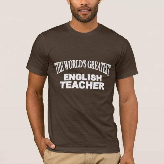 世界ですばらしい英語の先生 Tシャツ (正面)