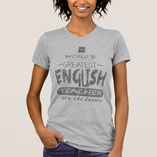 世界ですばらしい英語の先生 Tシャツ (正面)
