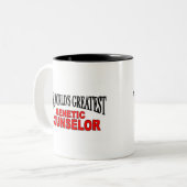 世界ですばらしい遺伝のカウンセラー ツートーンマグカップ (正面左)