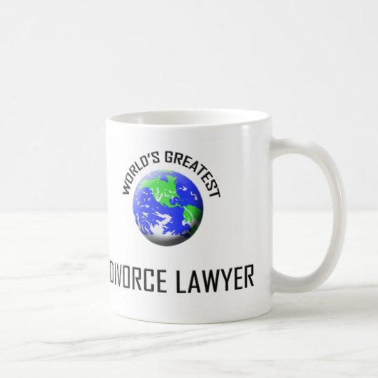 世界ですばらしい離婚専門の弁護士 コーヒーマグカップ (右)