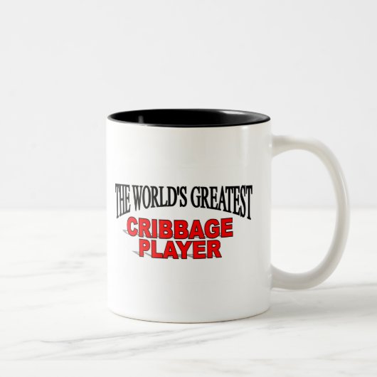 世界ですばらしいCribbageプレーヤー ツートーンマグカップ (右)