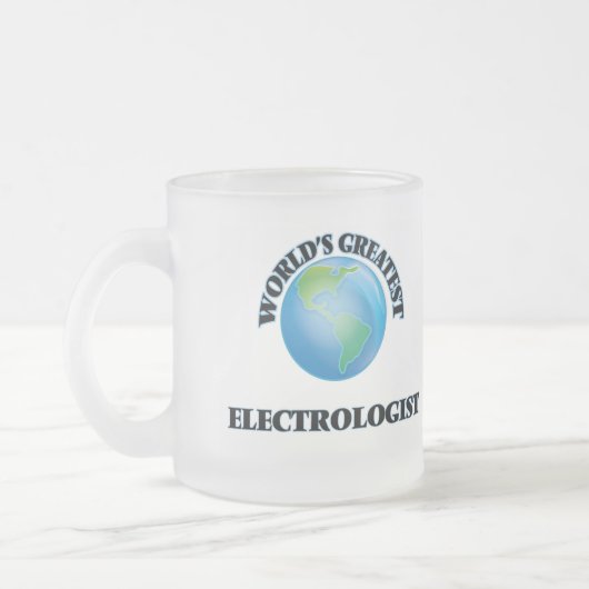 世界ですばらしいElectrologist フロストグラスマグカップ (左)