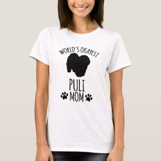 世界でたぶん普通のプーリー犬ママ - ドッグママ Tシャツ