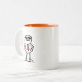 世界でたぶん普通の父 | おもしろお父さんジョーク | 父親 ツートーンマグカップ (正面左)