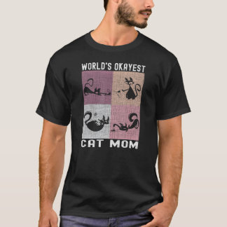 世界でちょっとうまい猫のママ - 面白い猫の親 Tシャツ