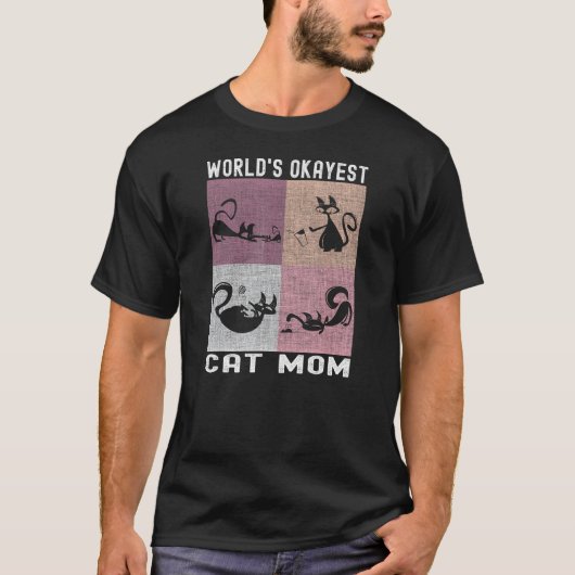 世界でちょっとうまい猫のママ - 面白い猫の親 Tシャツ (正面)