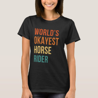 世界でちょっとうまい馬の乗り手 テキスト レトロ ヴィンテージ Tシャツ
