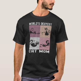 世界でちょっと良い猫のママ - 面白い猫の親 Tシャツ