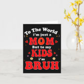 世界ではママ、子供にはブロママバレンタイン カード (黄色い花)