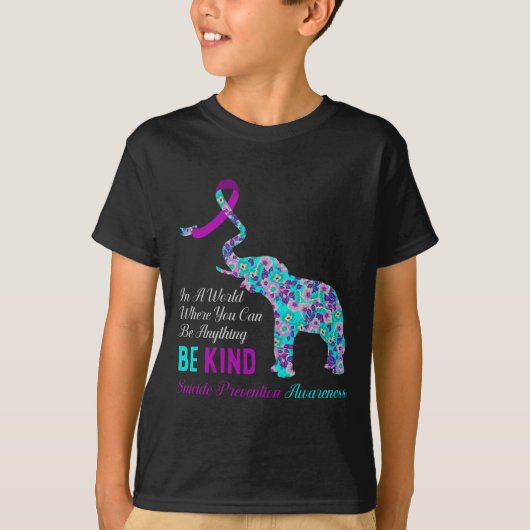 世界では自殺防止戦争を親切に支持する Tシャツ (正面)
