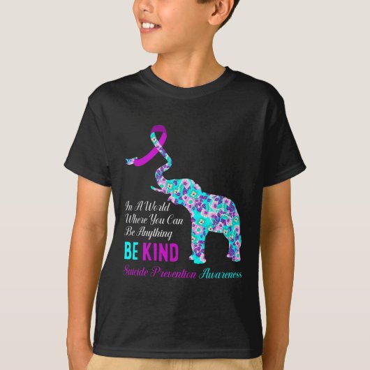 世界では自殺防止戦争を親切に支持する Tシャツ (正面)