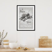 世界でひとつあなただけの愛のポスター 「月と星たちを超えても愛してる」 ポスター (キッチン)