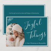 世界でひとつだけのファーストクリスマスカード "喜びの知らせ" シーズンカード (正面/裏面)