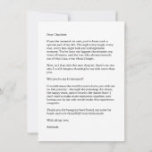 世界でひとつだけのブライズメイド フォトカード カード (裏面)