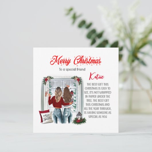 世界でひとつだけの特別なベストフレンドクリスマスカード 招待状 (スタンド正面)
