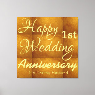 世界でひとつのオーダーメイド カップル 1周年 結婚記念日 キャンバスプリント