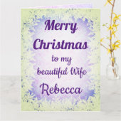 世界でひとつのクリスマスメッセージ 妻へ カード (黄色い花)