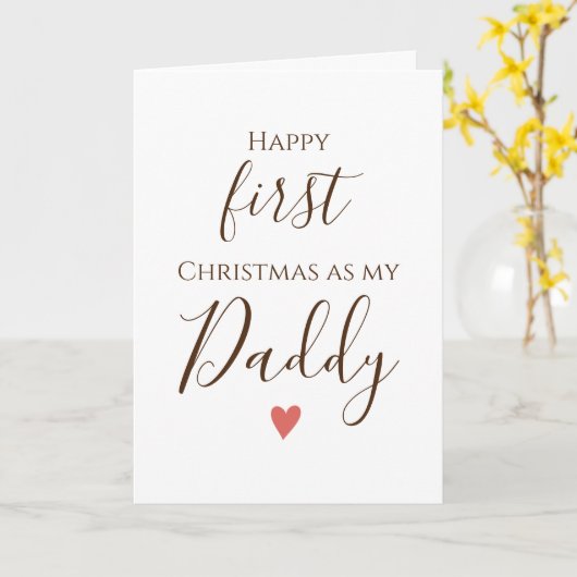 世界でひとつのパパへのクリスマスカード カード (黄色い花)