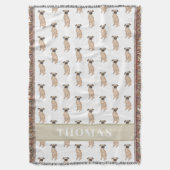 世界でひとつのブルッセルグリフォン スローブランケット (正面縦)