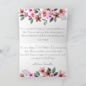 世界でひとつの写真 かわいい 初めてのハッピーマザーズデー 新しいママ シーズンカード (内部)